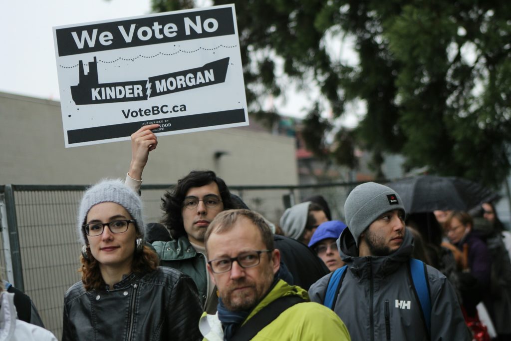 People wait for Trudeau's town hall