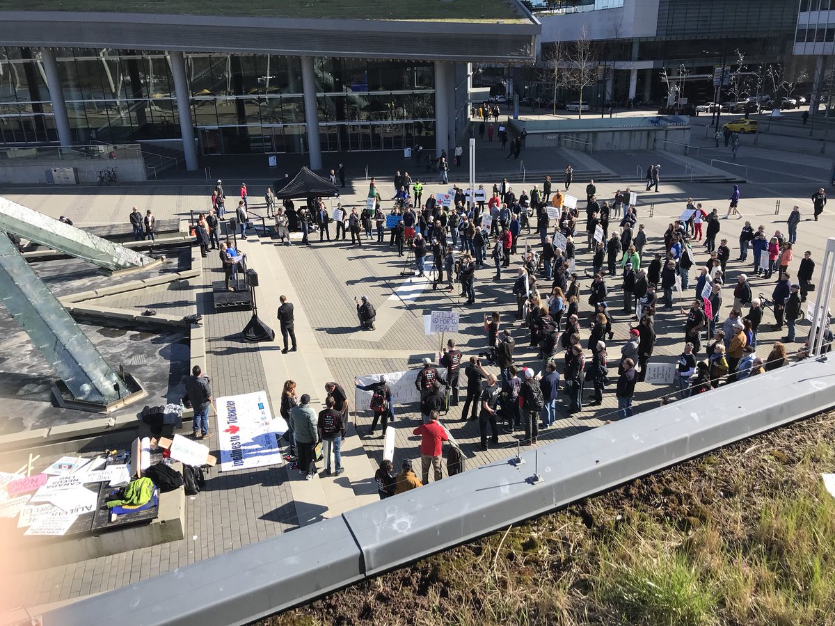 anti-water rally in Vancouver