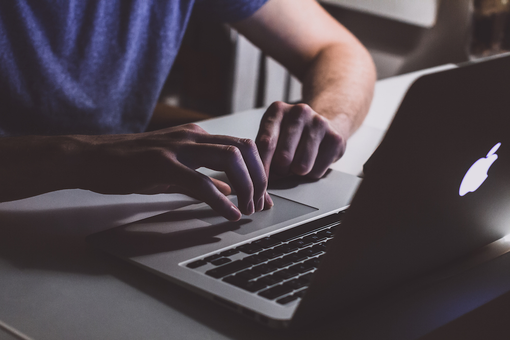 Stock photo of a computer - Facebook