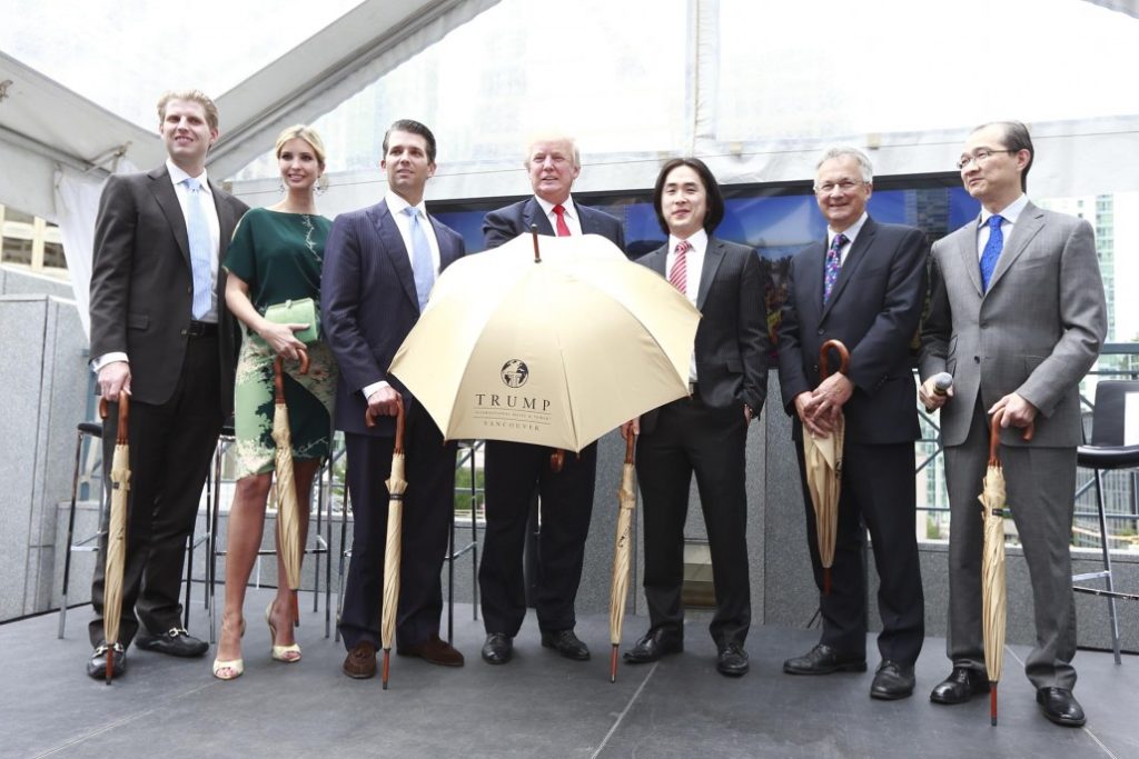 Joo Kim Tiah and the Trump family open Trump Tower Vancouver